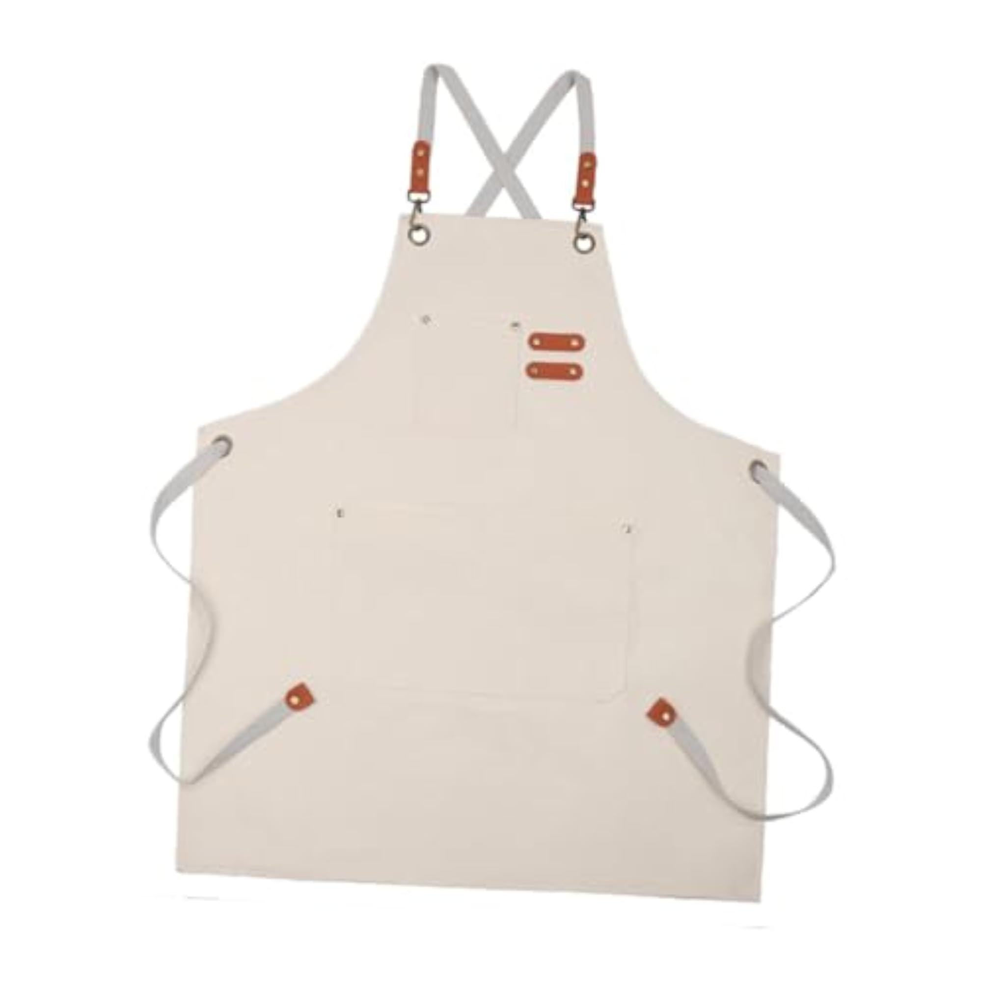 Canvas Apron, Adjustable Strap Work Apron, Beige