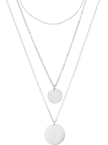 ⭐⭐⭐⭐ BONNYBIRD Collana Multifilo in Acciaio in Argento, Oro e Oro Rosa - Senza Nichel