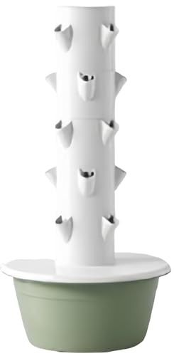 Slystar 5層 すいこう栽培キット 自宅で簡単水耕栽培 無土壌栽培ボックス 垂直ガーデンプランター ネットポット タワー 成長システム 水和ポンプ 自動水循環システム搭載 初心者向け 野菜/果物/花な 家庭菜園 ベランダ 室内 屋外兼用 (5層,ライ