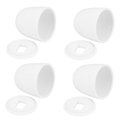 FUTUREORYY 4個 トイレボルトキャップ 軽量コンパクト設計 耐久性ある素材使用 トイレ床ネジカバー 取り付け簡単で実用的な衛生配