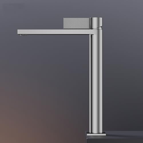 Mitigeur de lavabo chaud froid gris MOCHAMIK pour une salle de bain zen