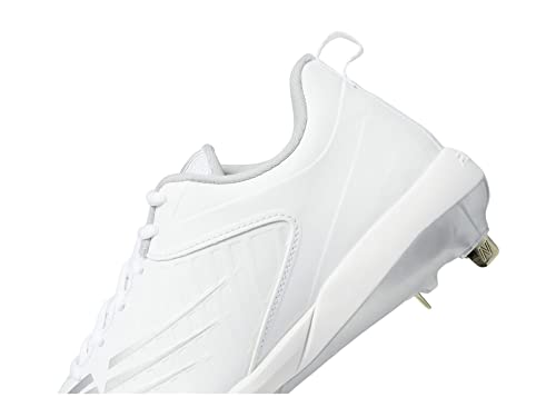 New Balance Women's Fuse Pitch V3 Metal Softball Shoe, White/White, 5 M US