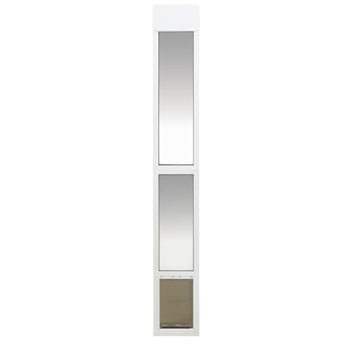 Puertas, gateras y rampas | Petsafe Inserto De Puerta Corrediza De Cristal Para Gatos Y Perros, Ideal Para Alquileres Y Apartamentos, Instalación Sin Cortes De Bricolaje, Tamaño Mediano