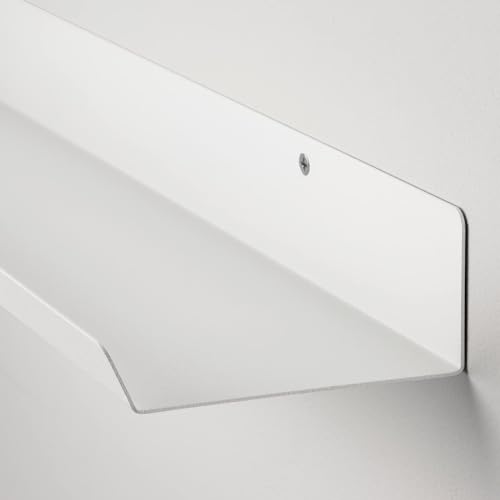Image of 6 Inch Set 2 White Wall Shelf - Metal Floating Shelf for Wall, Wall Mounted Shelves, Modern Wall Shelf for Bedroom & Living Room Storage, Minimalist Wall Mount Shelf (15.24 CM Long X 12 CM deep)
