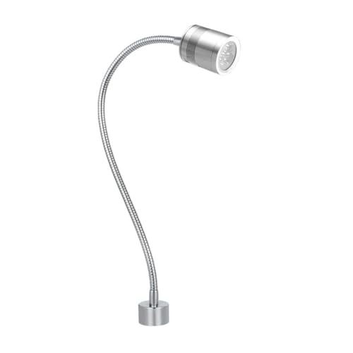 DONGXIAO Luz de Trabajo Flexible con Cuello de Cisne, luz de Trabajo LED con imán Fuerte, con Base de fijación de Clip magnético y de Hierro for Torno y Otra iluminación Industrial(3w/24v)