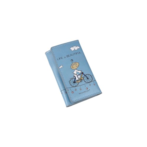 Goebel trousse à clés pochette de rangement zippée bleu étui compact 10.5cm