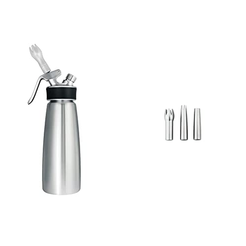 Isi North America Cream Profi Whip Professional Cream Whipper, 1 Pint & Isi Heavy Duty Presentation Decorator Tips For Isi Gourmet Whippers, Set Of 3, Stainless Steel #TOP11