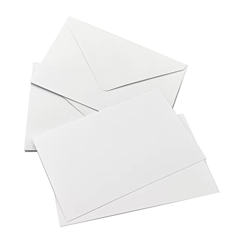 ARKRAFT Cartes et enveloppes 14 x 9 porte-cartes Lot de 50. 25 enveloppes + 25 cartes (blanc)