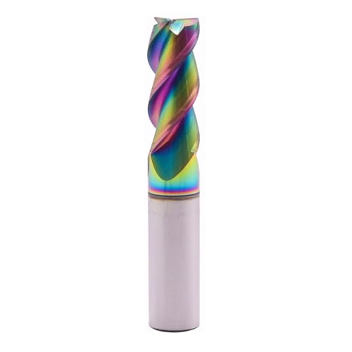 Image of 1 /2 inch 3 Flute 45 Solid Carbide Square End Mill for Aluminum, DLC Coated | 45 Helix, 1 /2 inch Cutting Dia, 1 /2 inch Shank Dia, 1-1 /4 inch Length of Cut, 3 inch Overall Length, for Milling Aluminum and Copper