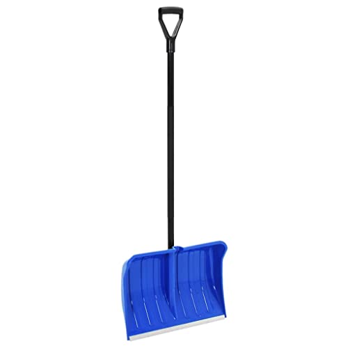 WIFESE Schneeschaufel 55x10,5x38,5 cm Schneeschild Schneefräsen Schneepflug Schneeschieber Schneefräse Snow Shovel Schneeräumer Lawinenschaufel Polypropylen Metall Aluminium Blau