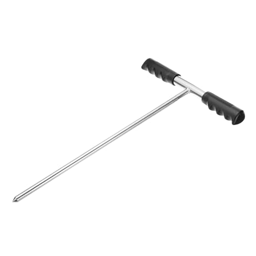 MECCANIXITY Ground Rod Cold Galvanized Grounding Pin 3.9ft T-Shape Adjustable Ground Detector Grounding Stake for Antenna Satellite Dish Electric Fence
