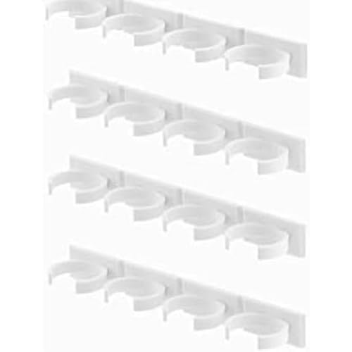 InnovaGoods Organizador de Especias con Adhesivo, PVC, Blanco, 20 Unidades, Diámetro 3.8-4.5 cm
