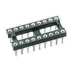 Jameco Valuepro 6100-18-R Machine Tooled Solder Tail Low-Profile IC Socket, 18 Pin, 1 Amps, 250 VDC/VAC, 0.3" Width (Pack of 10)