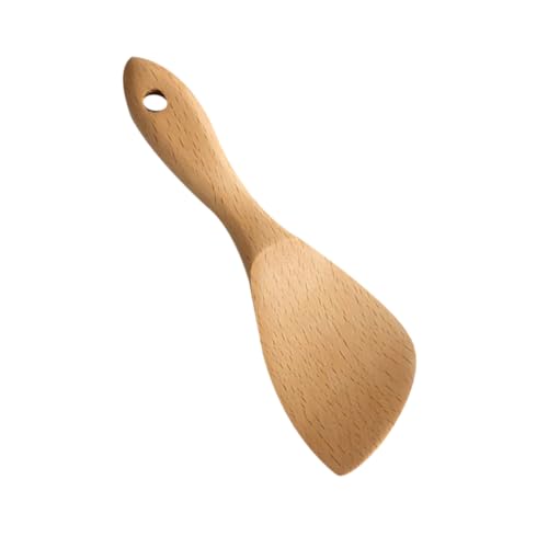 Cabilock 1Pc Wooden Rice Shovel for Non Stick Pans Kitchen Utensil Cooking Accessory for Home Restaurant Catering for Serving Rice Mixing