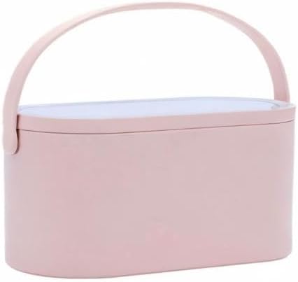 Estuche de maquillaje con espejo LED portátil para viajes miniatura 9