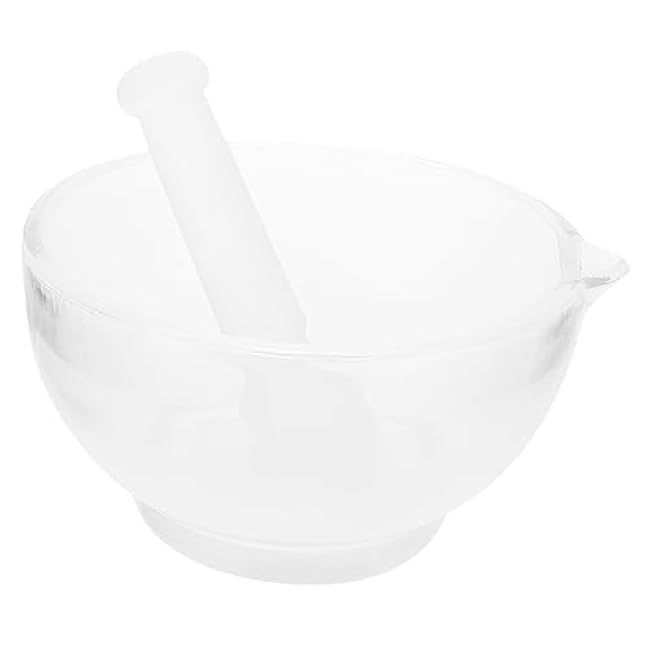 PRETYZOOM Trick Garlic Jar Glass Grinding Bowl Household Pestle Medicine Pot Seasoning Spices Pestle