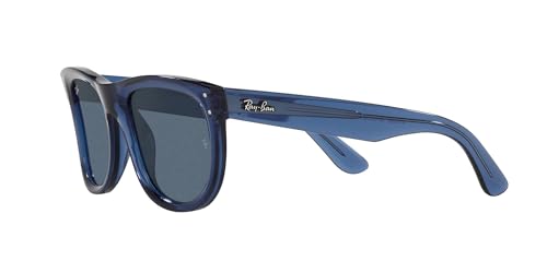 Ray Ban Rbr0502s Wayfarer   Gafas de sol cuadradas inversas, Transparente Azul Marino/Azul Oscuro, 50 mm