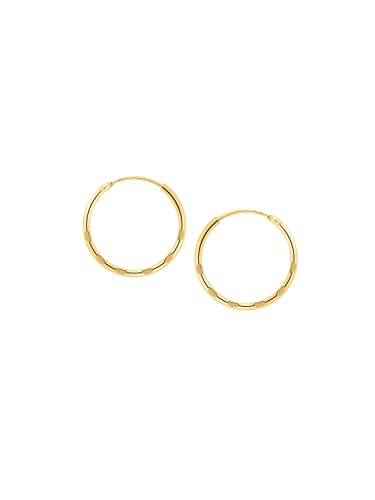 Créoles en or jaune 333 My Gold 13 mm le cadeau idéal motif coucher de soleil fille femme