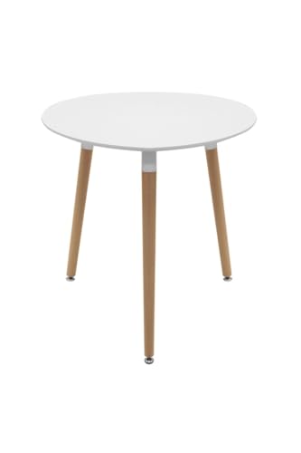 Miniatura 3 de Regalos Miguel - Conjuntos De Mesa Y Sillas - Conjunto Mesa Tower Redonda 80 Cm Blanca Y Pack 2 Sillas Synk Basic - Blanco