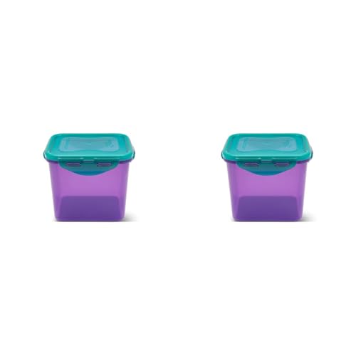 LocknLock Eco Food Containers with Lids - Rectangular 850ml, Airtight, Watertight, BPA Free & Dishwasher Safe (Pack of 2)