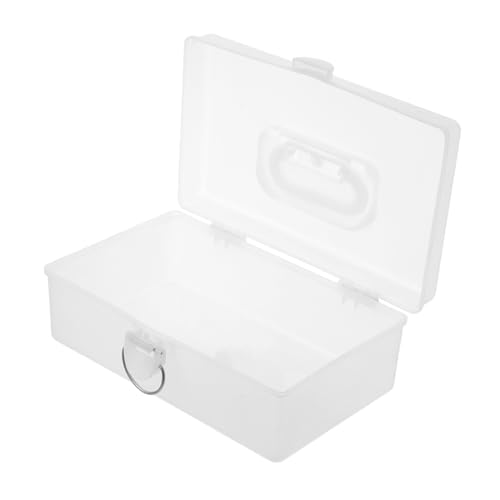 Caja organizadora portátil para mahjong con tapa y asa miniatura 1