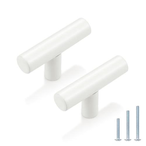 Probrico 15 Pack| White Cabinet Knobs 2' Overall...