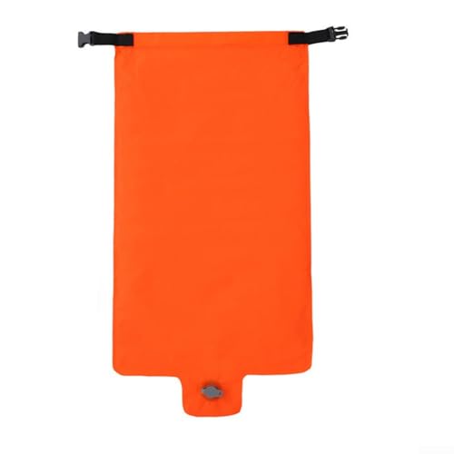 Bolsa inflable ultraligera para acampar, inflable, portátil, plegable, colchón, almohadilla de dormir, saco de nailon de inflado rápido, para exteriores, senderismo, viajes (naranja)