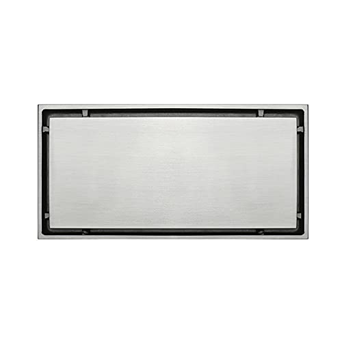Odpływ podłogowy niewidoczny odpływ podłogowy pełny miedziany szczotkowany kwadratowy podwójny odpływ podłogowy 20 * 10 cm