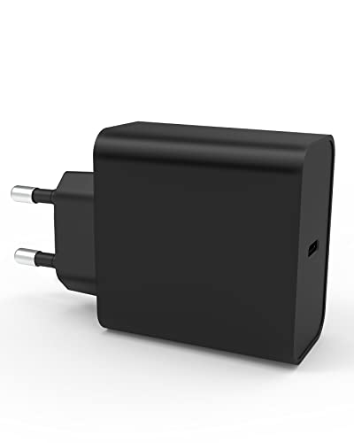 65W USB C Ladegerät PD 3.0 Protokoll, USB C Netzteil mit GaN Tech, USB-C-Anschluss Schnellladegerät Kompatibel mit Galaxy, Pixel 4/3, iPhone 12, iPad, MacBook, Tablet, Notebook (Schwarz) Cover