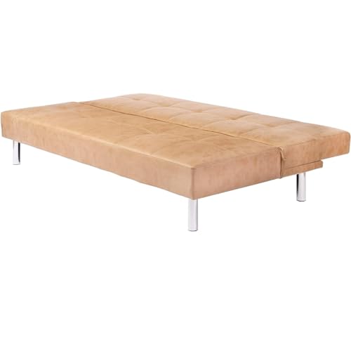 Sofá cama clic clac libro de 3 plazas acabado marrón piedra modelo Havel moderno de Somnia Descanso 4