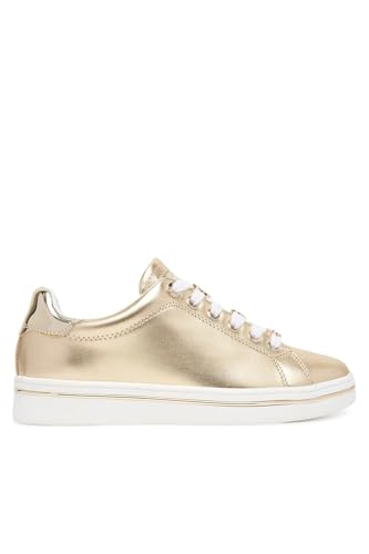 Baskets jaunes Guess Stasey3 FLTSS3LEL12 de luxe en cuir souple