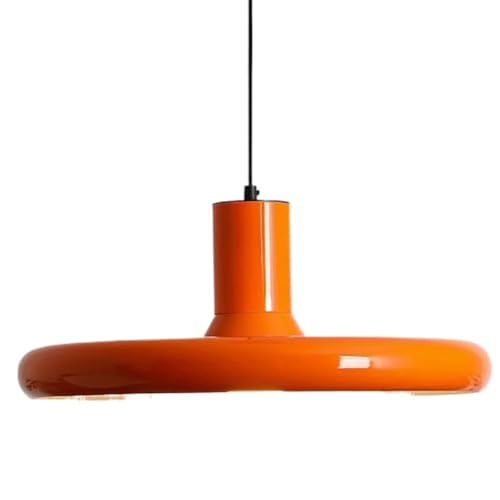 Suspension à une tête luminaire décoratif orange épuré pour porche