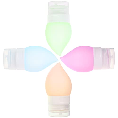 minkissy 4 Uds Botella De Artículos De Tocador Contenedores De Viaje Contenedores De Viaje Cosméticos Botellas Dispensadoras De Loción Contenedores De Crema De Manos Botellas