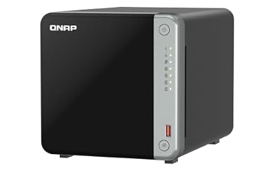 QNAP TS-462A-4G 4-Bay Desktop NAS, Intel Celeron N5095 Quad-Core (up to 2.9 GHz), 2.5GbE, Dual M.2 SSD Slots, QTS, for Home & SOHO Backup, Multimedia Streaming, Personal Cloud & Surveillance