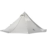 OneTigris Smokey HUT Hot Tent with Stove Jack, Ultralight 4 Season Tipi Tent with Snow Skirt & Detachable Floor for Camping, Hiking, Bushcraft, Backpacking