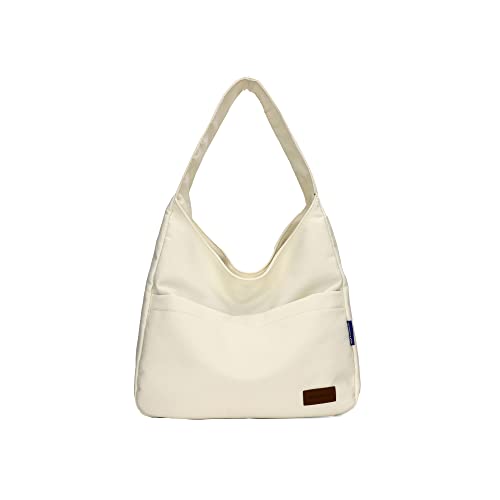 Letuwj Sacos grandes Sacos de senhora Sacos de lona para senhoras da classe Estudante Sacos de lona para senhoras do Verão 35cm*32cm*123cm Branco