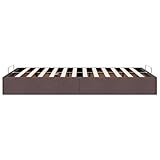 vidaXL Ottoman-Bett ohne Matratze Dunkelbraun 120x200 cm Stoff, Bettrahmen, Bettgestell mit Stauraum, Polsterbett, Bettgestell