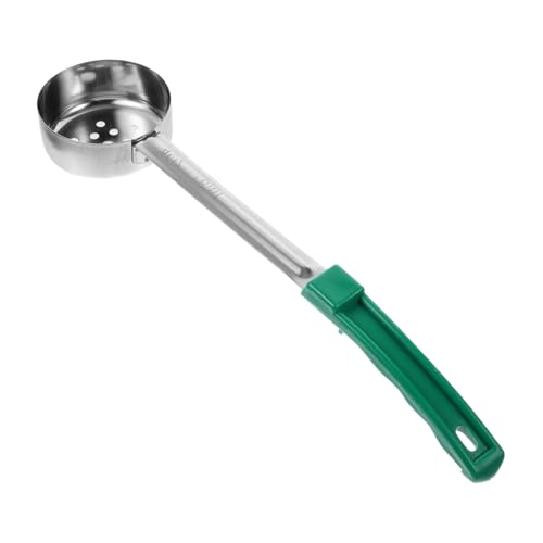 Toyvian Cuchara de Acero Inoxidable para Salsa con Orificios Dosificador de Porciones de Resistente y Fácil de Limpiar para Cocina y Servicio de Salsas
