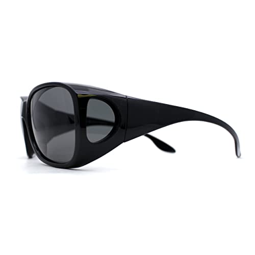 SA106 Polarized Extra Oversized All Black Fit Over Driving Sunglasses4