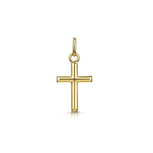 Amberta Pendentif Unisexe en Or Jaune 9 Carats: Super Petite Croix