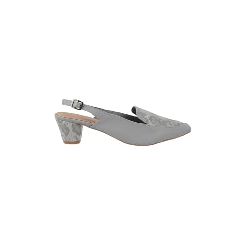 Image of Mochi Women Synthetic Leather Claasic Block Heel Backstrap Sandal