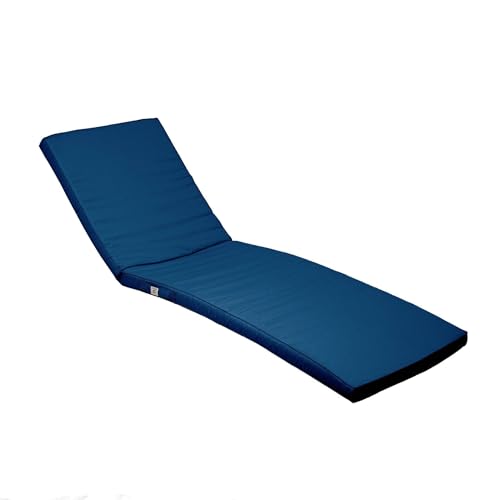 Déco Arts Coussin Bain de Soleil - Coussins Rectangulaires pour Chaise Longue - Coussin Déhoussable avec Traitement imperméable et Poignées de Transport - Certifié...