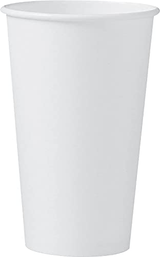 Solo Foodservice 316W 16 Oz. White Paper Hot Cup noHandle Singlepoly (1000-Pack)