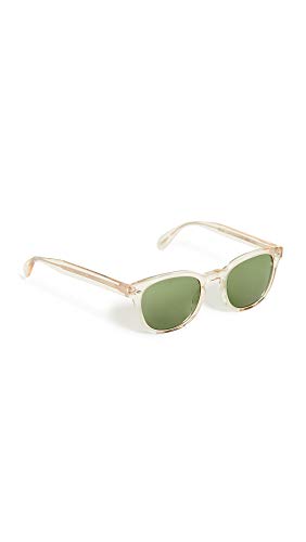 Oliver Peoples Eyewear Men's Sheldrake Sun Sunglasses, Buff/Green C, One Size