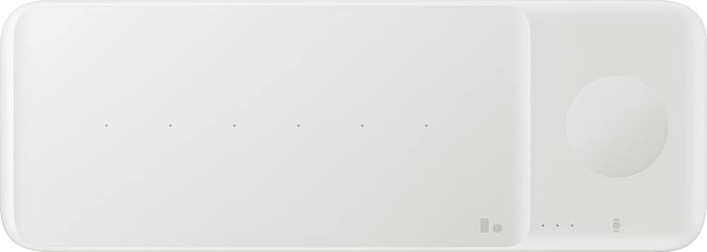 Samsung Wireless Charger Trio Casque, Smartphone, Smartwatch Blanc USB Recharge sans fil Charge rapide Intérieure