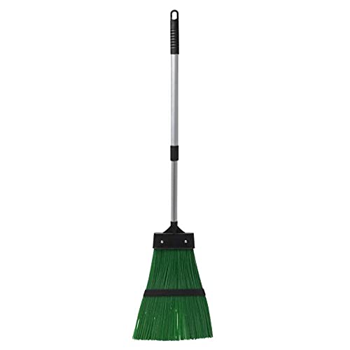 WERKA PRO - 0 Balai de Nettoyage Fibre de Nylon avec Manche Télescopique Réglable en Aluminium, Léger, Multi-Usage-pour Terrasse, Balcon, Jardin, Verte, 30 cm Cover