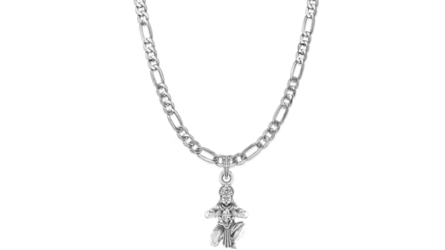 Pendentif Hanuman en argent pur pour homme et femme avec maille Figaro