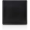 Stone Lain Grace Stoneware Appetizer Plate Set, Includes 4 Plates, Black