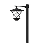 Dempiire Bright Outdoor Lights for Yard Powered Old Fashioned Street Lights Outside Solar Lamp Post Lights Lights for Garden Yard Backyard Lights Outdoor Solar Lights Oil Lamps for Indoor Use (Black