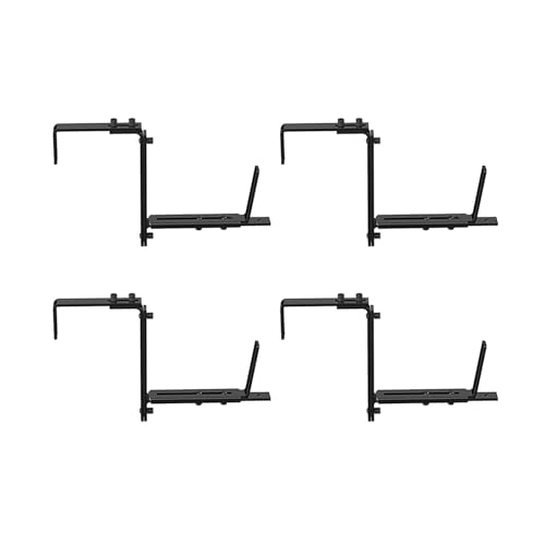 Window Box Hanging Brackets Weather Resistant Adjustable Mounts Expandable Window Box Holder Set For Outdoor Planter